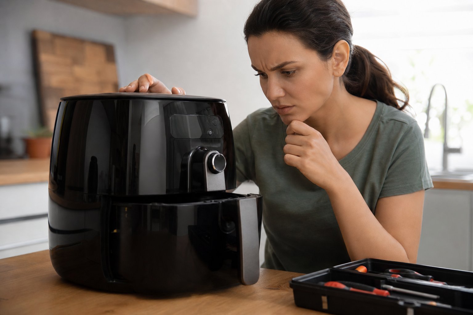 Air fryer com defeito ou problema simples? Diagnóstico rápido para decidir o próximo passo
