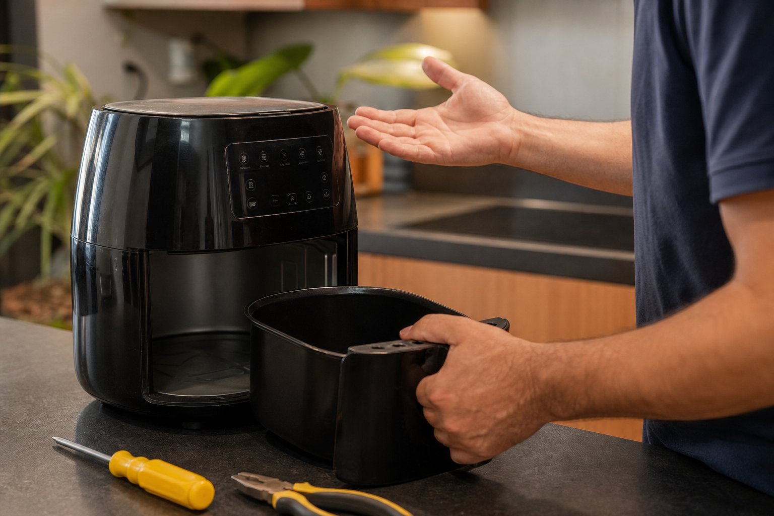 Por que air fryer para de funcionar após uso intenso e como evitar riscos